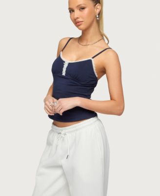 Women's Olezka Contrast Lacey Tank Top