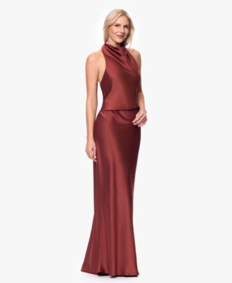 Women's Cowl Neck Halter Gown