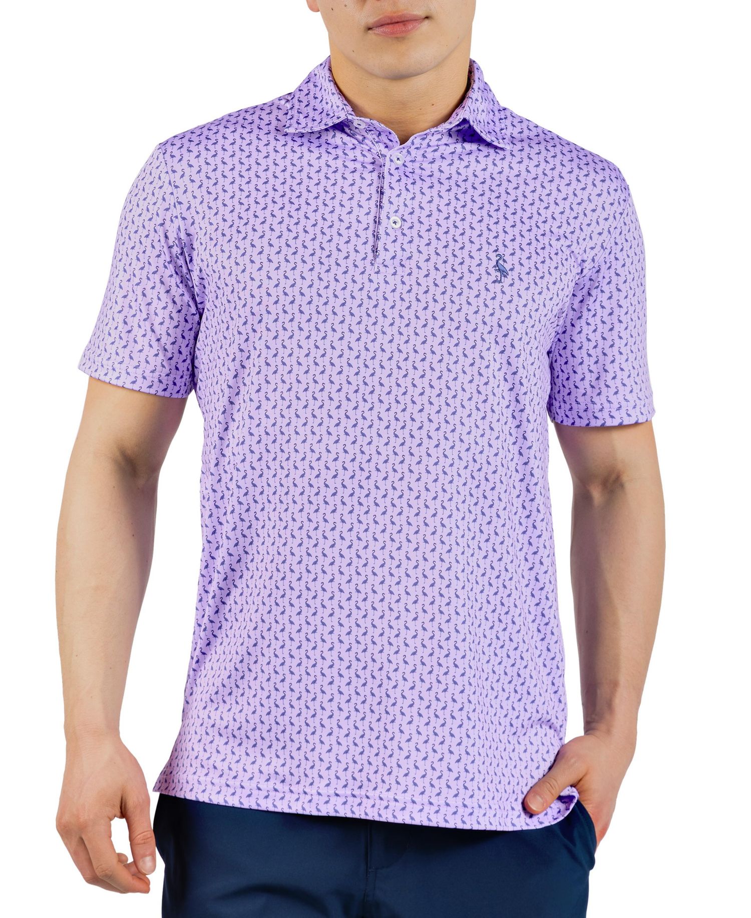 Men's Byrds Printed Performance PoloShirts