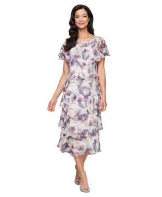 Women's Capelet-Sleeve Midi Dress