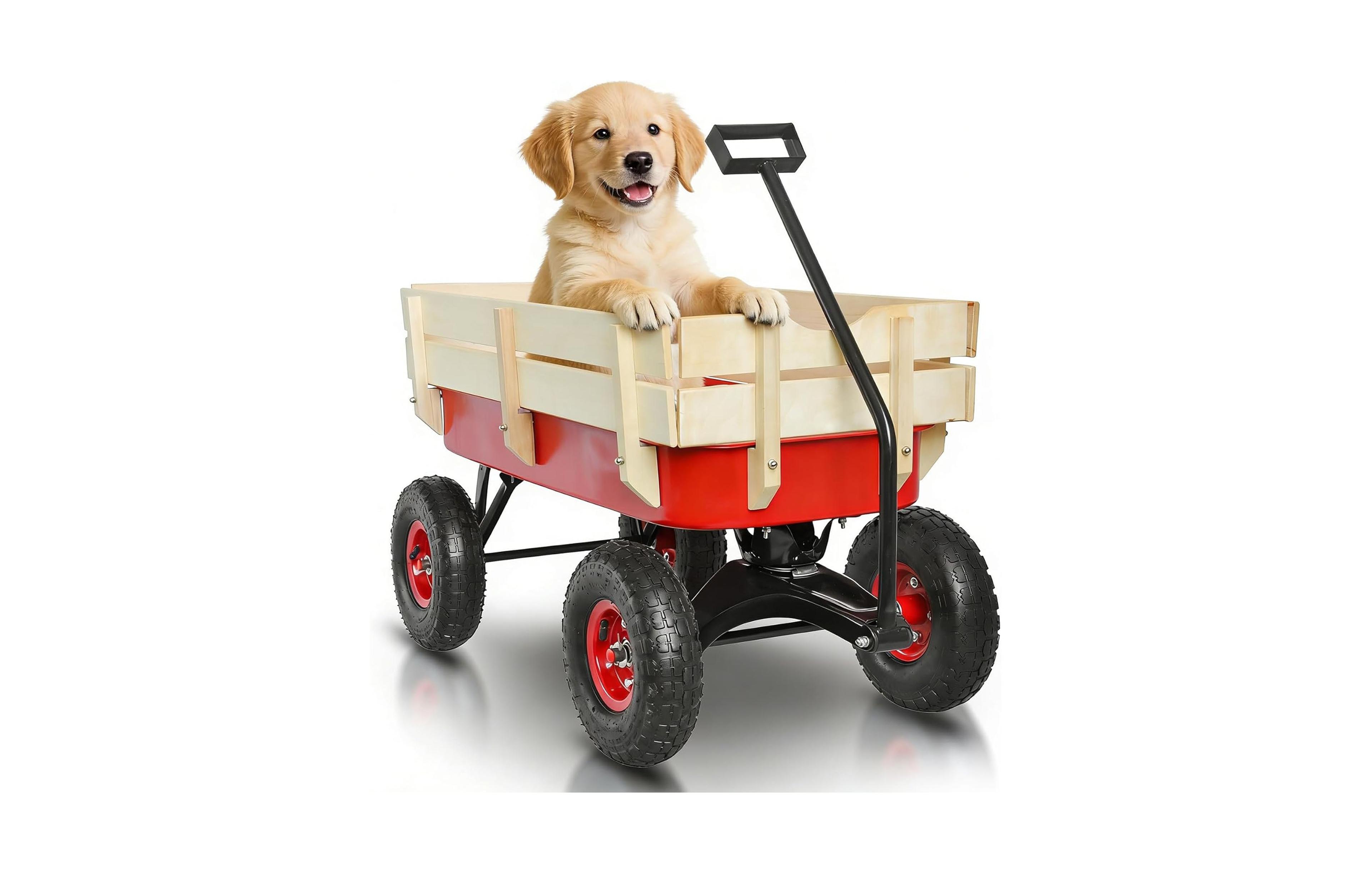 Rainsken Heavy Duty Rolling Garden Wagon