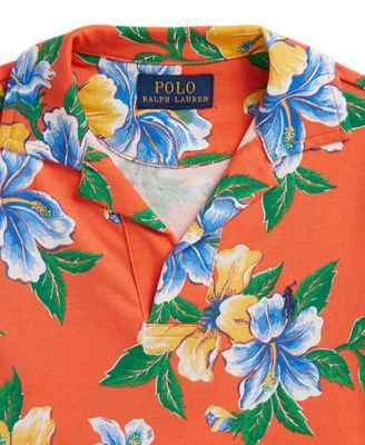 Boys' 2-7 Floral-Print Short-Sleeve Jersey Polo Shirt