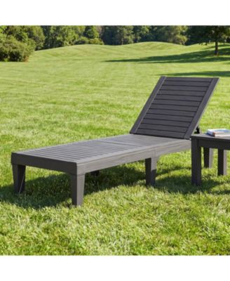 Patiojoy 2 PCS Lounge Chair Chaise Recliner Weather Resistant Adjustable Outdoor