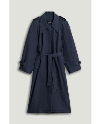 Women's Single-Breasted Cotton Trench Coat