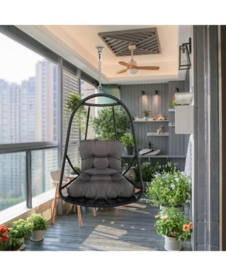 Wicker Rattan Swing Egg Chair without Stand