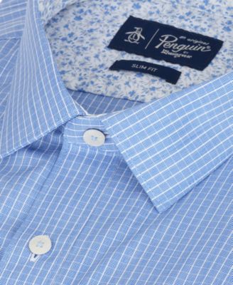 Penguin Men's Slim-Fit Checks Dress Shirt