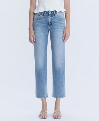 Women's High Rise Ankle Straight Jeans