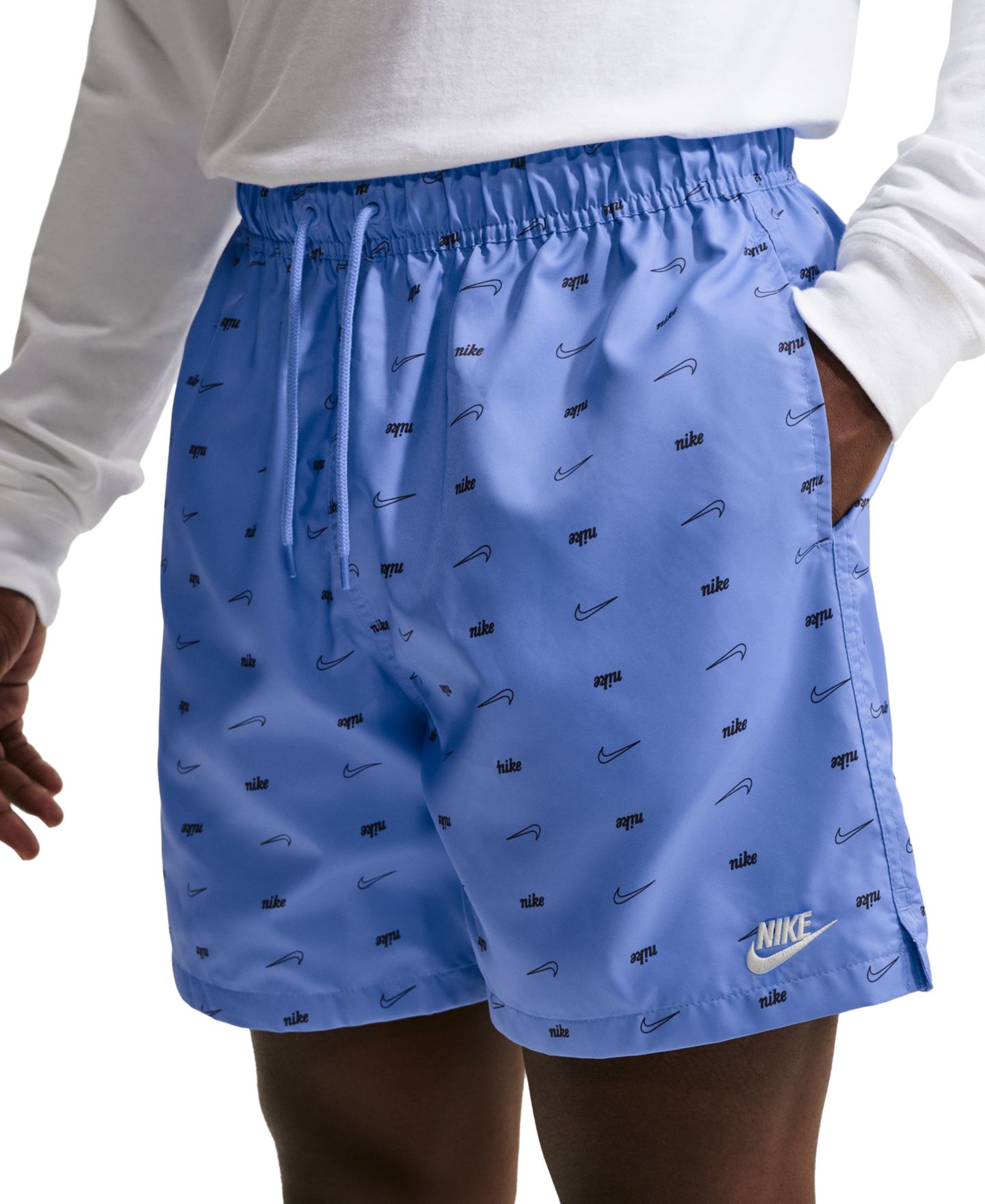 Мужские шорты Nike Elastic Waistband Woven, цвет: Королевский синий — фото 2
