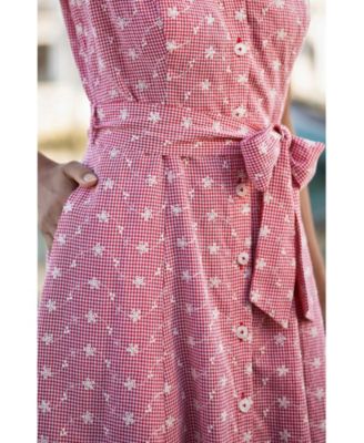 Women's Broderie Embroidered Shirt Dress