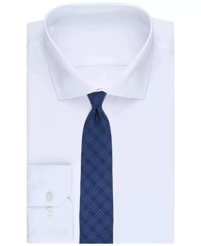 Men's Grid Pattern Tie - thumbnail 3
