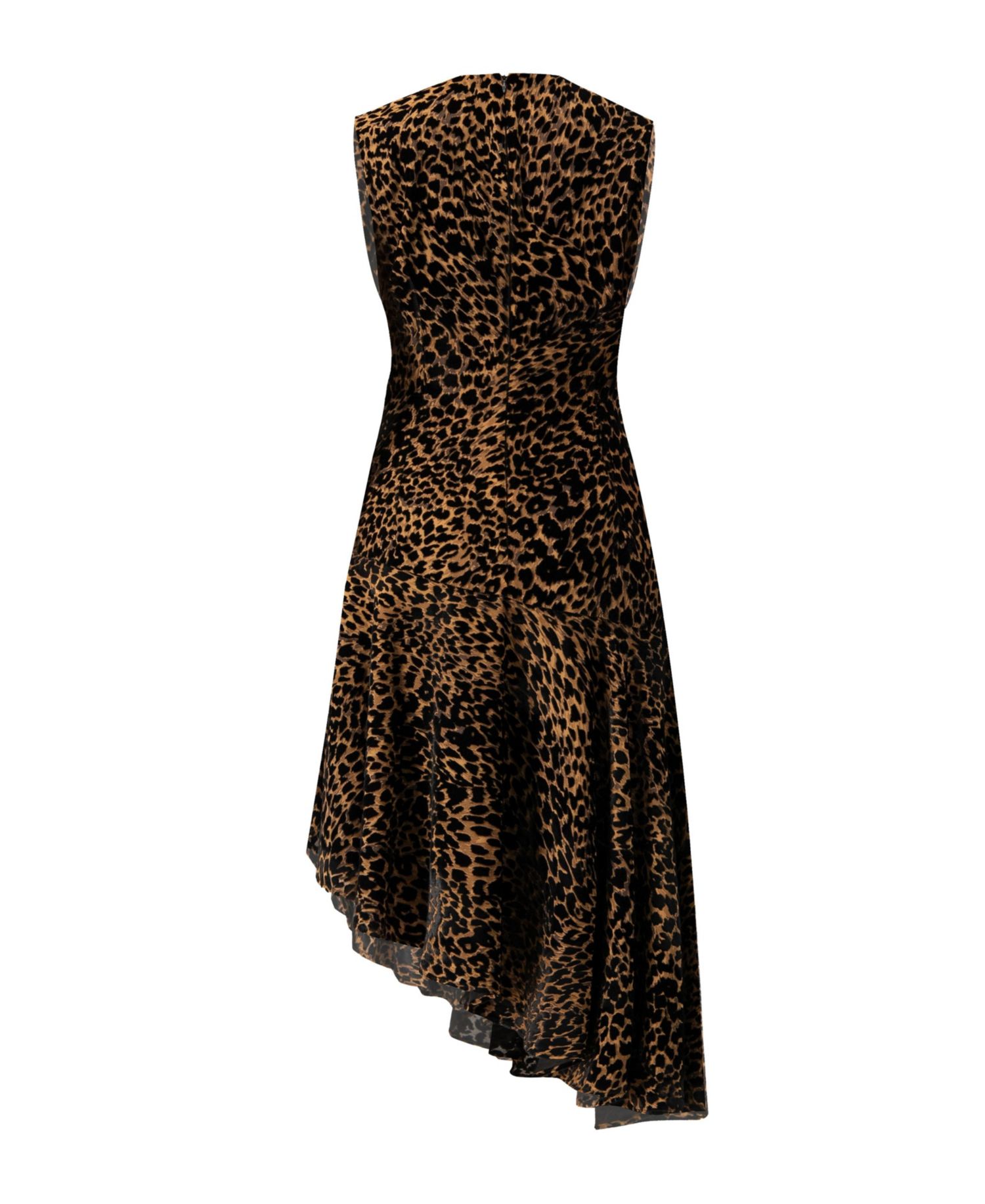 Women's Asymmetric Animal Print Dress