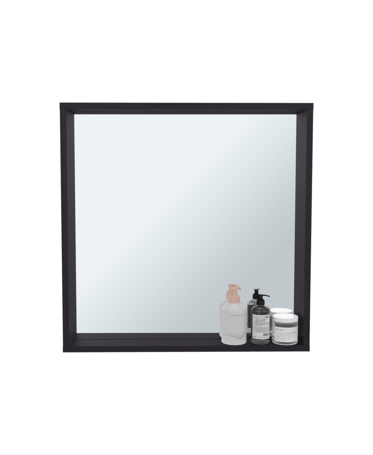 Fm Furniture Porta Wall Mounted Bathroom Mirror Cabinet with Storage, wenge