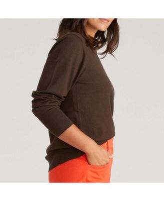 Women's Plus Size Fine Knit Crew Sweater