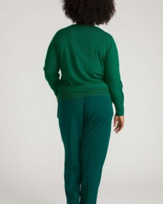 Women's Plus Size Fine Knit Crew Sweater