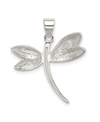 925 Sterling Silver Polished Dragonfly Necklace Pendant Necklace