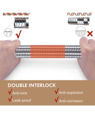 71" Shower Hose Stainless Steel, Extra Long Handheld Shower Head Hose Extension Replacement, Kink-Free Flexible Shower Hose Attachment