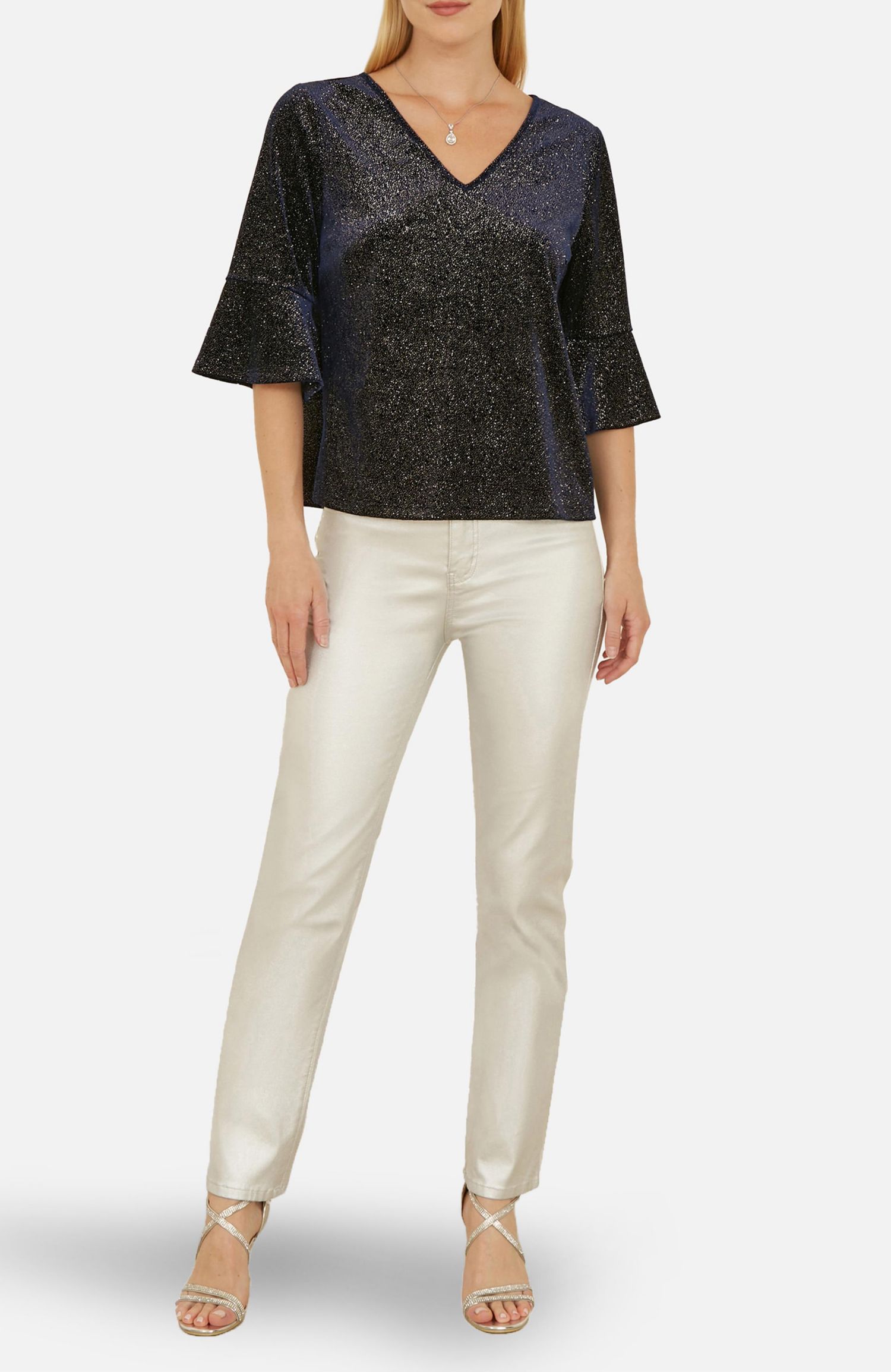Women's Fluted Sleeve Relaxed Fit Top
