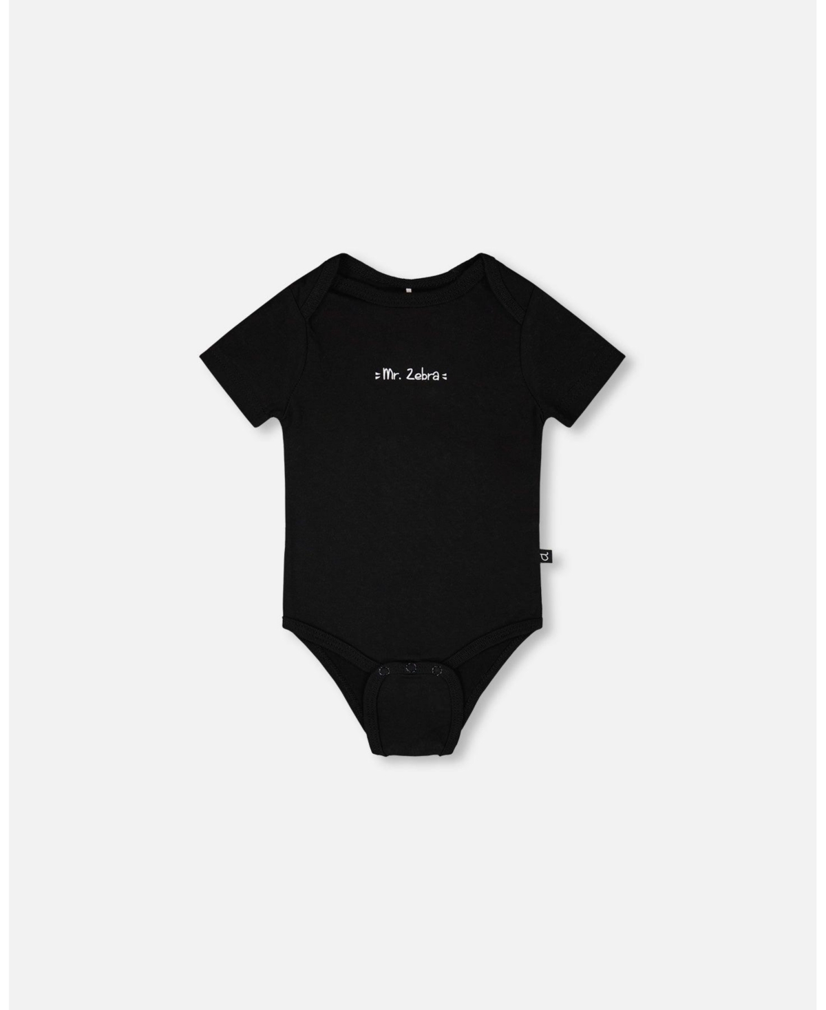 Deux par Baby Boys Evolutive Cotton Jersey "Mister Zebra" Onesie