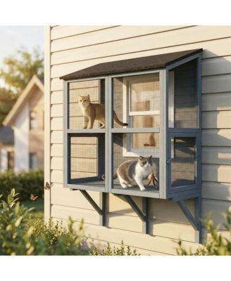 Catio Outdoor Cat Enclosure Windo Box 39.4"L,