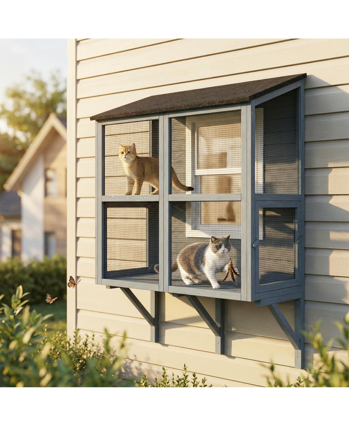 PawHut Catio Outdoor Cat Enclosure Windo Box 39.4"L,