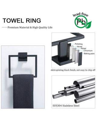 5 Pieces Bathroom Hardware Set, Towel Bar, Towel Holder, Toilet Paper Holder and Towel Hook, Stainless Steel Bath Accessories Kit
