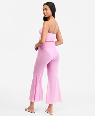 Women's Gold-Tone Bead Keyhole Tube Underwire Bikini Top