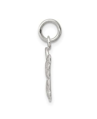 925 Sterling Silver 18 Inch 20mm Filigree Guardian Angel Charm Necklace