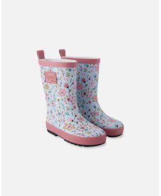 Girl Rain Boots in Rubber Mini Flower Print - Toddler|Child