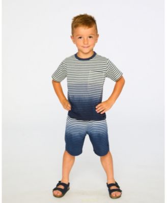 Baby Boys Cotton Shorts Gradient Stripes