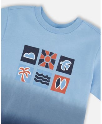 Baby Boys Cotton Short Sleeve T-Shirt Gradient