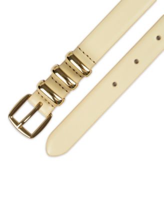 Women's Skinny Triple Metal Keeper Dress Belt
