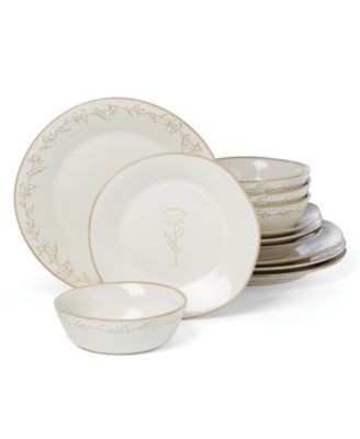 Homespun 12-Pc. Dinnerware Set, Service for 4
