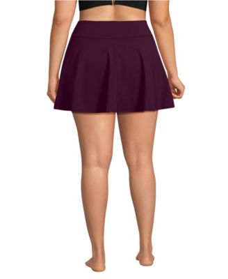 Plus Size High Waisted Tulip Hem Swim Skort