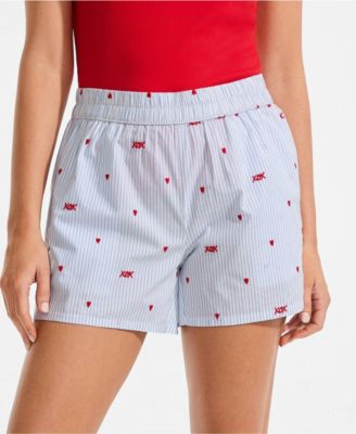 Women's Poplin Sleep Boxer Shorts
