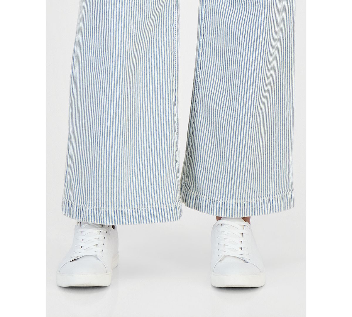 Style & Co Petite Engineer-Stripe Pull-On Wide-Leg Jeans, Macy's Exclusive view 5 — MAYCSS fashion products