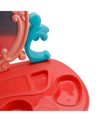 Princess Vanity Set with Lights & Music - Realistic Makeup Toys, Stool & Mirror for Girls