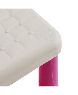 Toddler Vanity Set, Light-Up Mirror with Music, Stool & 29 Pretend Play Accessories