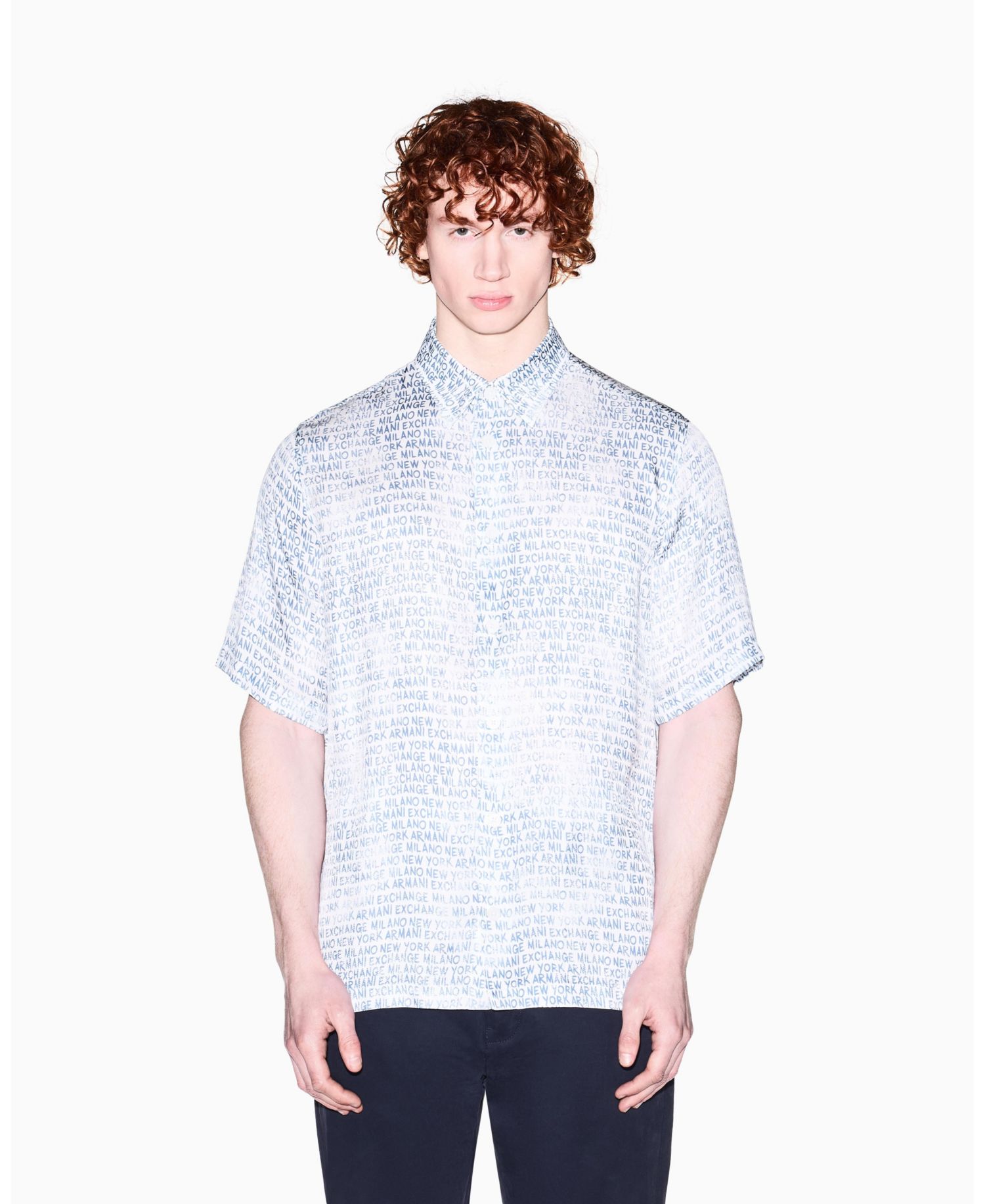 Men's Silky Printed Button Up Shirt