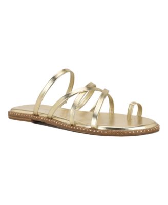 Women's Digen Strappy Toe Loop Flat Slip-On Sandals