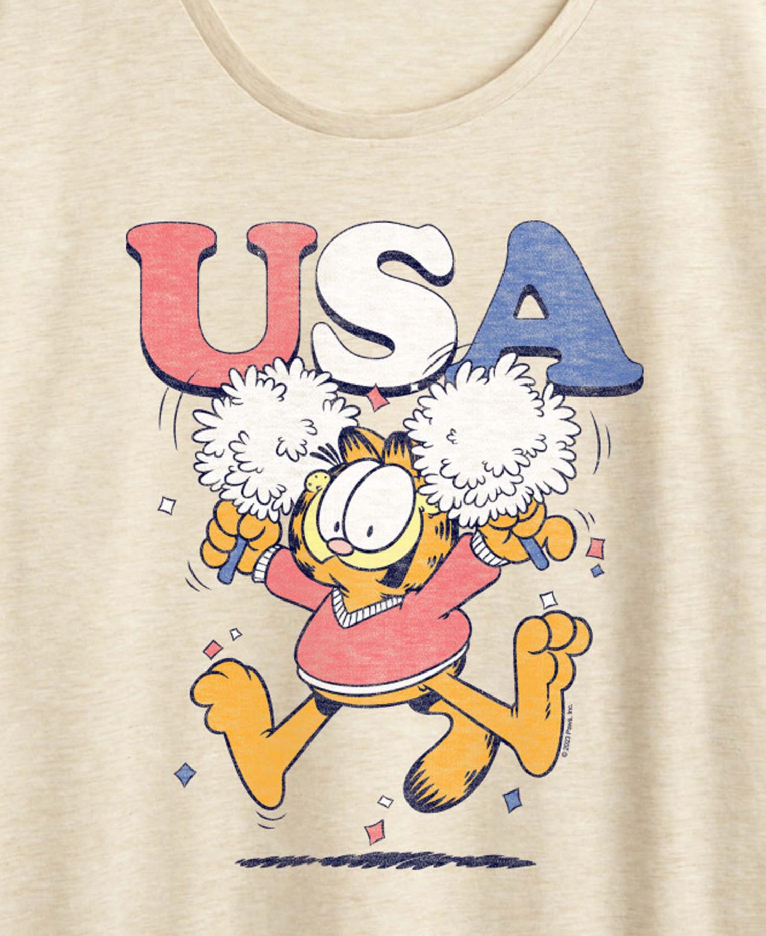 Plus Size Garfield USA Cheer Short-Sleeve T-Shirt