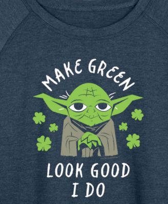 Plus Size Make Green Look Good Yoda Graphic Sweatshirt
