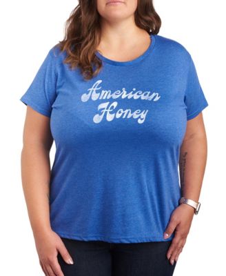 Plus Size Instant Message American Honey Graphic Crewneck T-Shirt