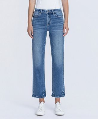 Women's High Rise Crop Straight Jeans