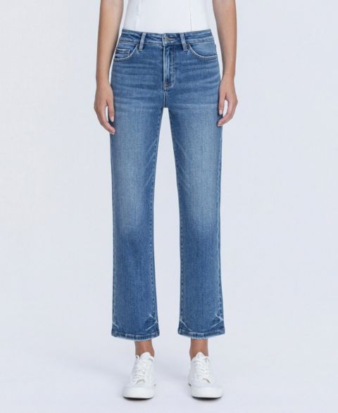 Женские джинсы Flying Monkey High Rise Crop Straight, цвет: Синий