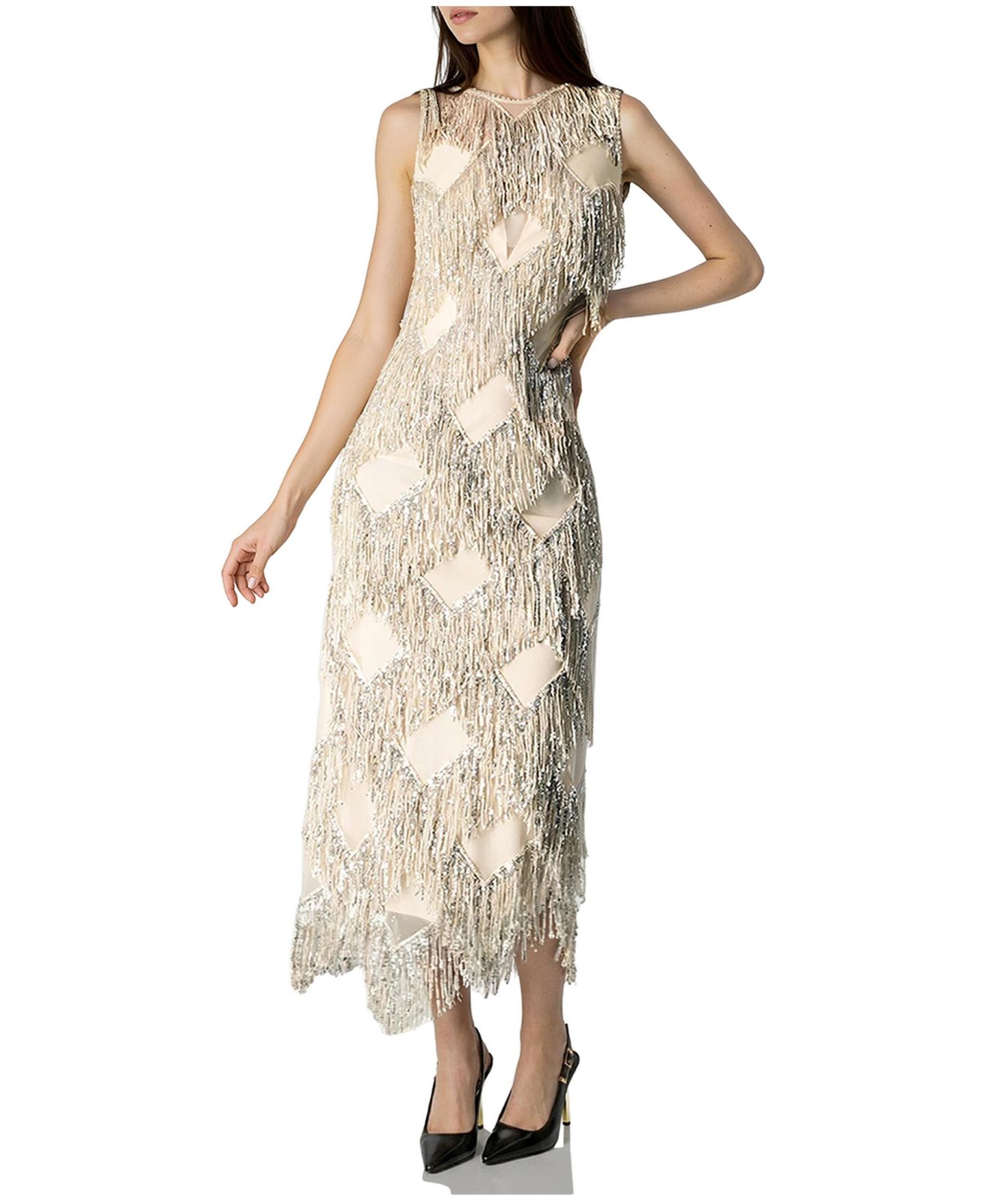 Женское платье Ivonne Deco Shimmer Fringe Midi — фото 1