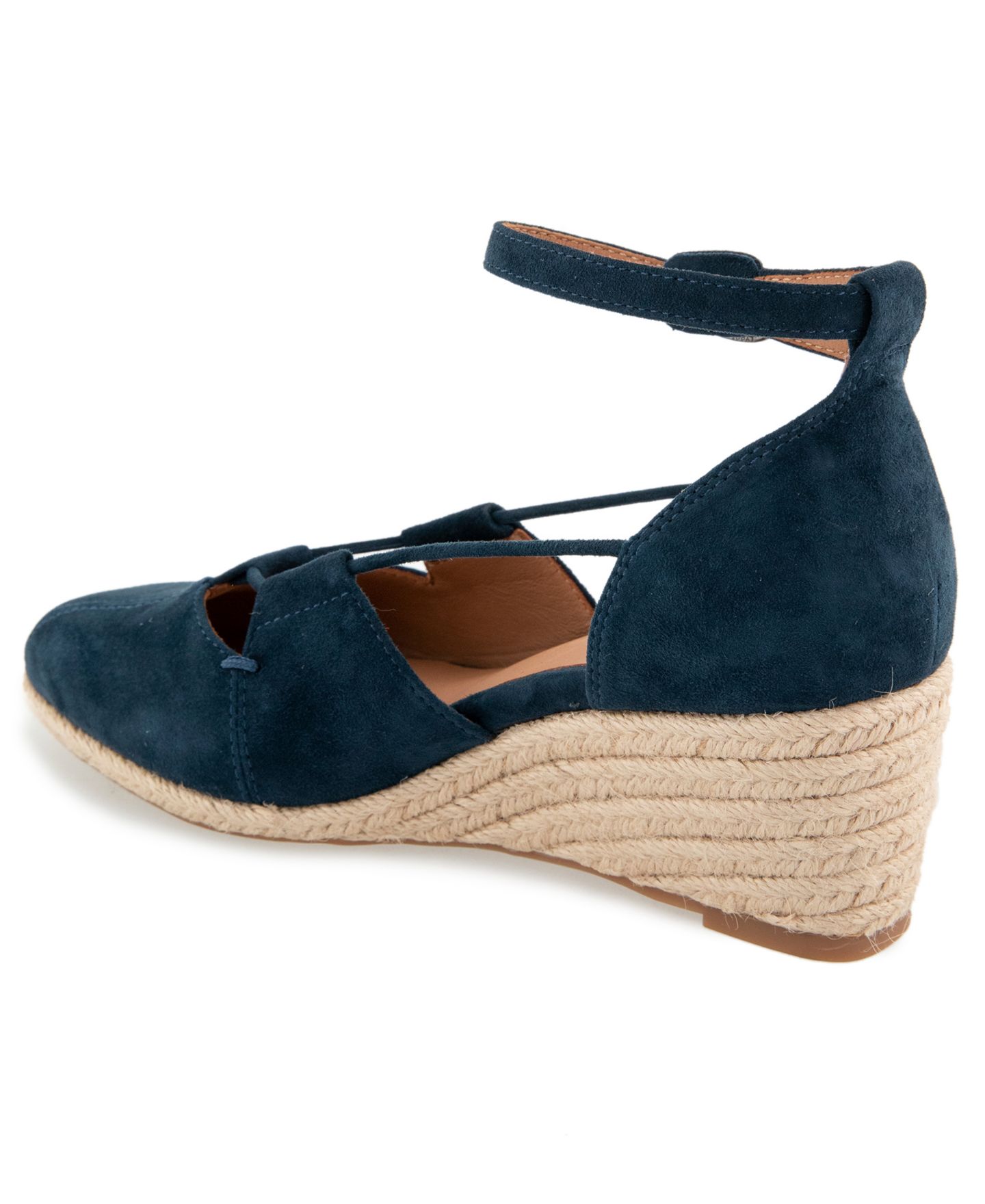 Женские сандалии Gentle Souls Ori Espadrille Wedge, цвет: Тёмно-синий замшевый — фото 7