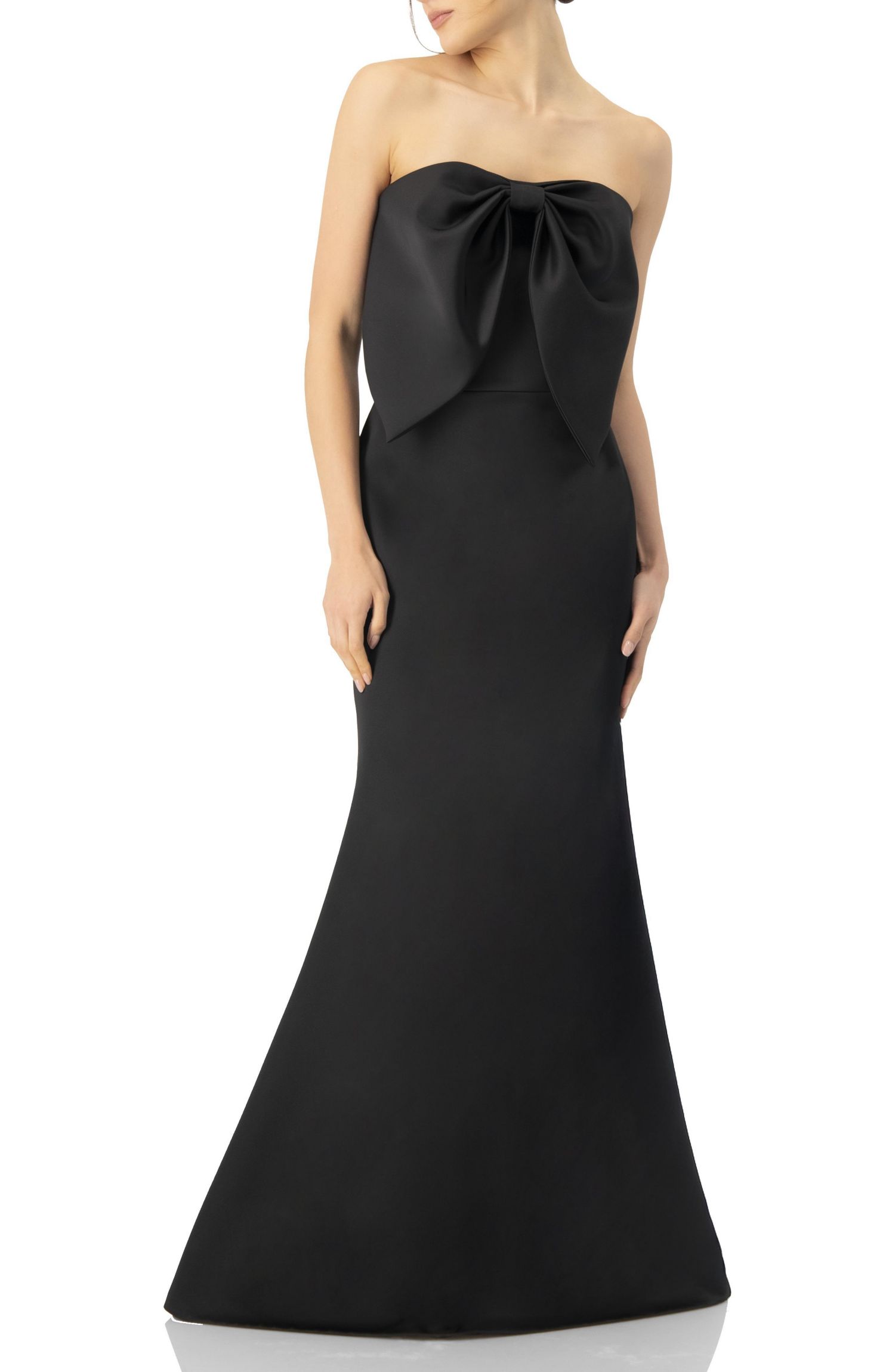 Women's Strapless Mermaid Gown with Bow