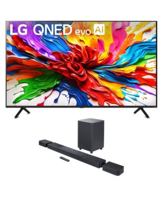 65QNED92AUA 65 Inch 4K QNED Mini LED evo AI Smart TV with a JBL BAR-1300X 11.1.4ch Soundbar