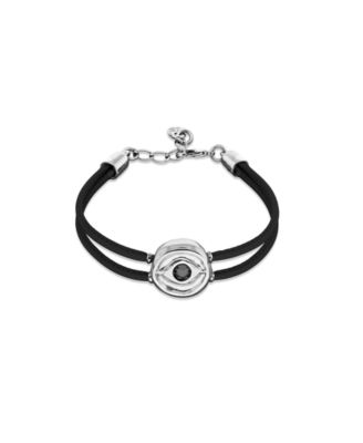 Black Leather Eye Bracelet