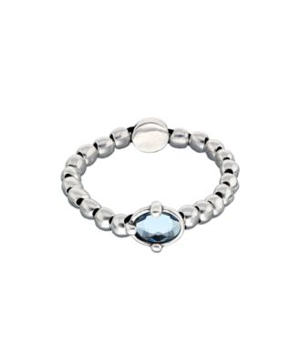 Blue Faceted Crystals Elastic Bracelet